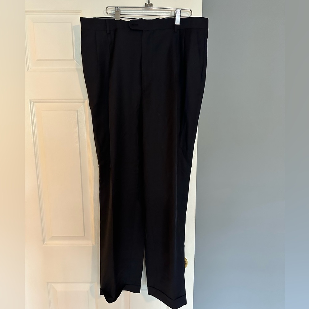 Zanella Men’s straight leg dress pants navy